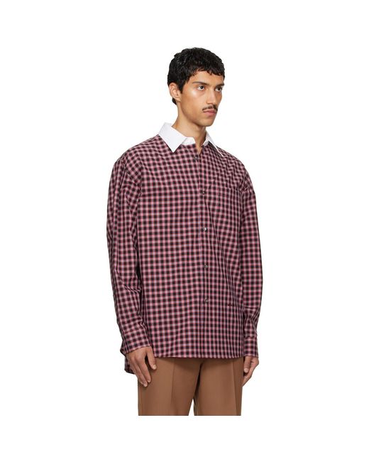 Marni Red Checked Shirt for men