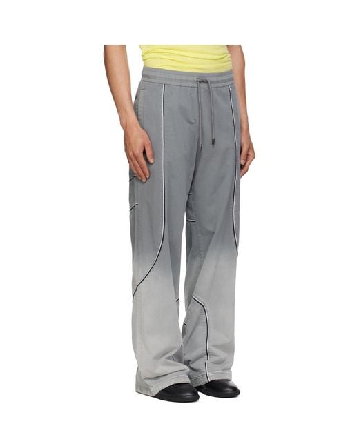 Off-White c/o Virgil Abloh Gray Garment Dye Slouchy Track Pants for men
