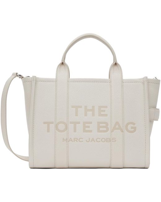 Marc Jacobs オフホワイト The Leather Medium トートバッグ White