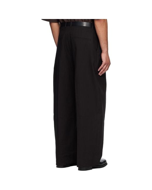 Studio Nicholson Black Pull Trousers for men