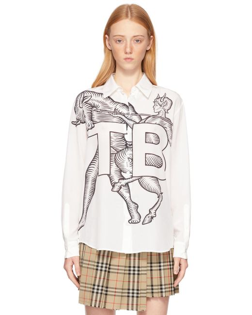 Burberry Silk Mythical Alphabet Exploded tb  Motif  Shirt 