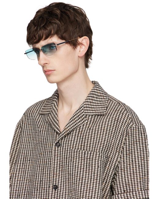 メンズ Dita Eyewear ガンメタル＆ゴールド Trysim.75 サングラス Black