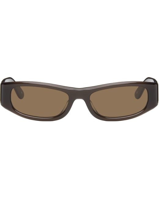 THISTLES Brown 'The Suede' Sunglasses