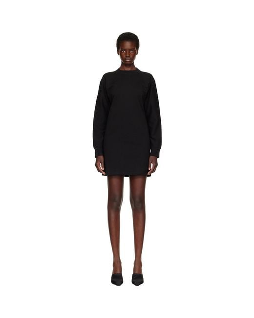 Jil Sander Black Crewneck Minidress