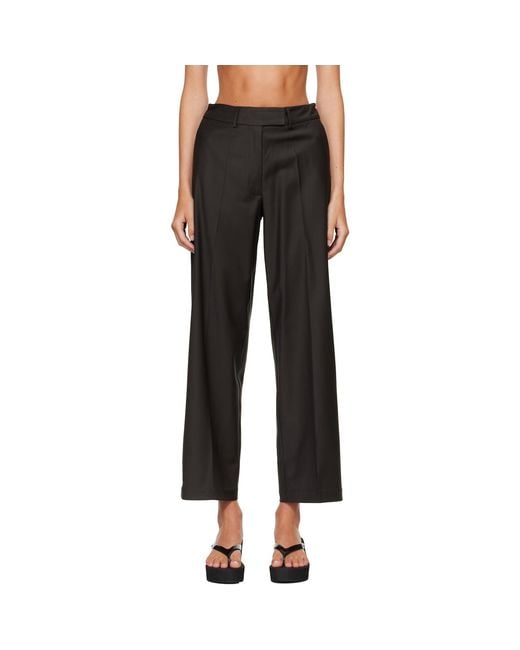Cordera Black Low Rise Virgin Wool Trousers