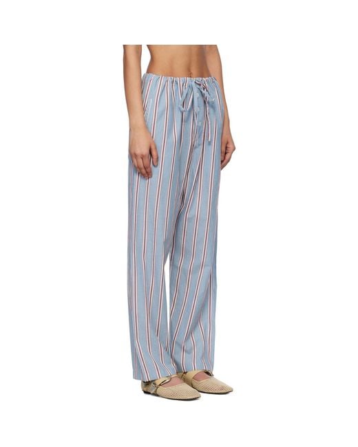 Bode Blue Regatta Stripe Pyjama Pants
