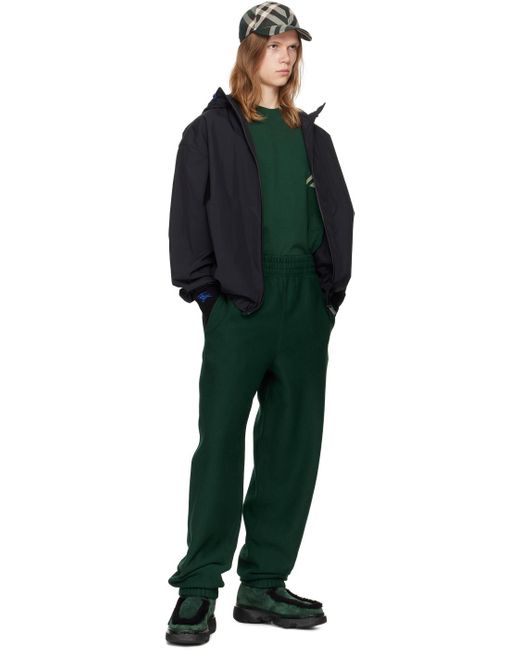 Pantalon de survêtement vert à cordon coulissant Burberry pour homme en coloris Green