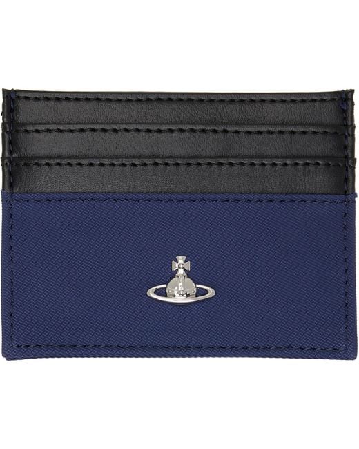 Vivienne Westwood Blue Flat Card Holder for men