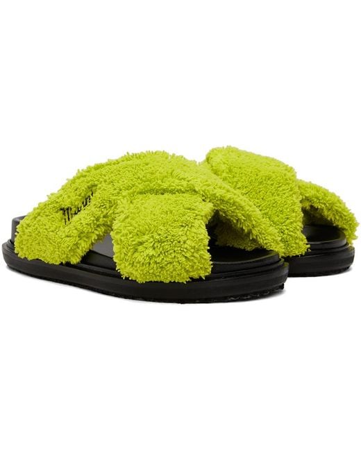 Marni Green Fussbett Sandals for men