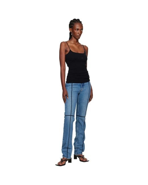 MM6 by Maison Margiela Black Lycra Jersey Tank Top