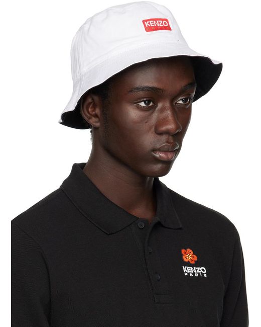 KENZO Black Paris Graphy Reversible Hat for men