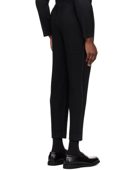 Homme Plissé Issey Miyake Black Tailored Pleats 2 Trousers for men