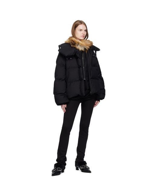 OTTOLINGER Black Deconstructed Double Zip Down Jacket
