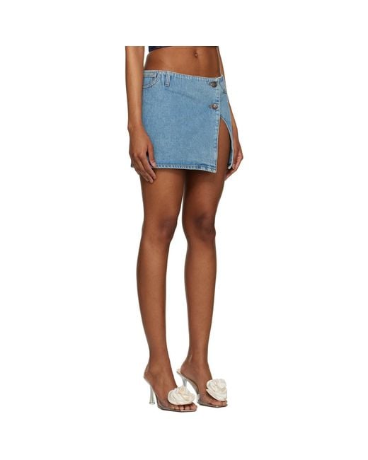 Magda Butrym Blue Ultra Denim Miniskirt