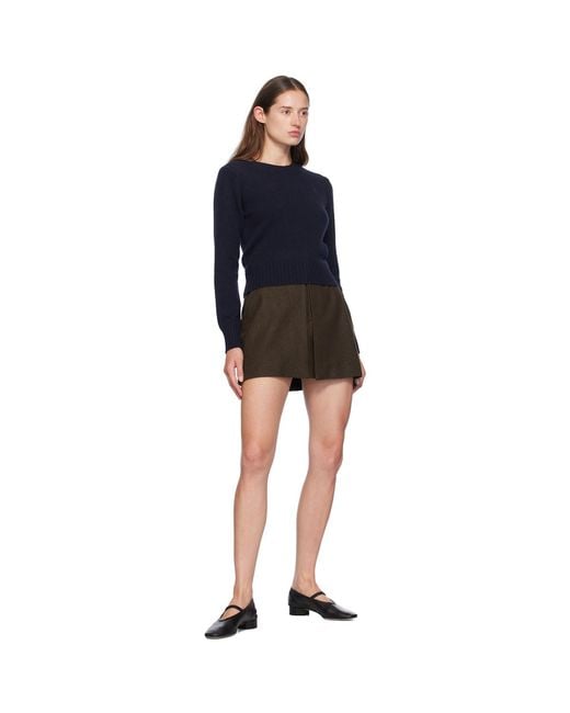 AMI Black Panels Miniskirt
