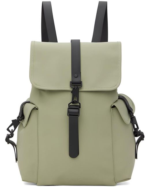 Rains Green Rucksack Cargo Backpack for men