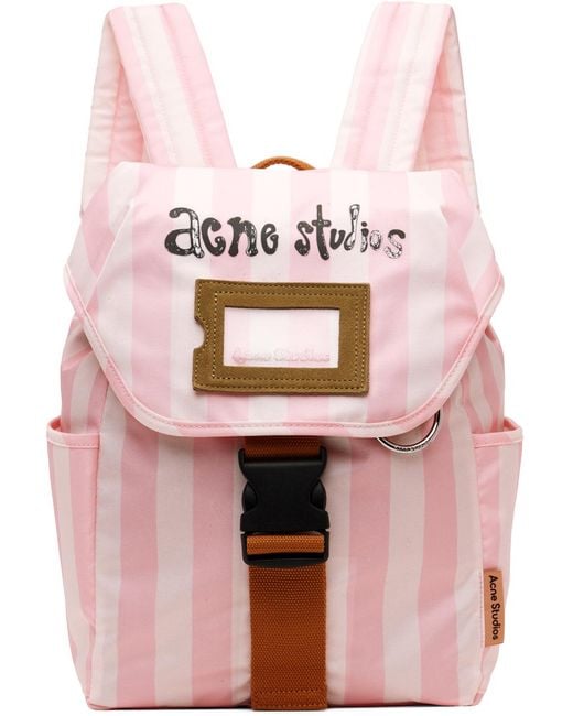 Acne Pink Nackpack Backpack for men