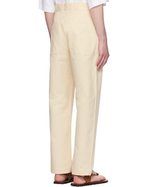 Studio Nicholson Natural Off- Bill Trousers for men