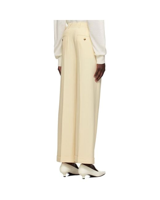 Totême Natural Toteme Beige Tailored Trousers