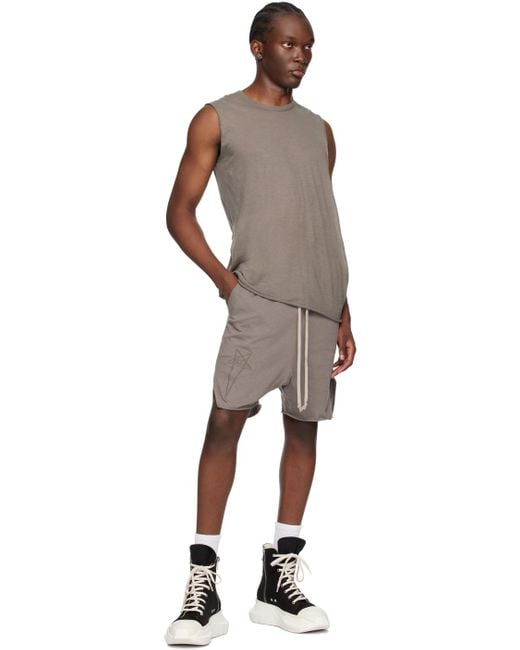 Rick Owens Black Champion Edition Beveled Pods Shorts for men