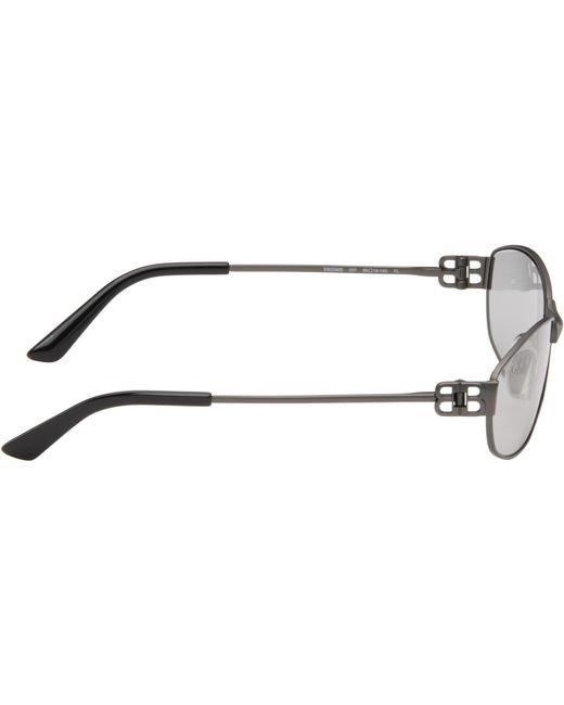 Balenciaga Black Gunmetal Everyday Mercury Sunglasses for men