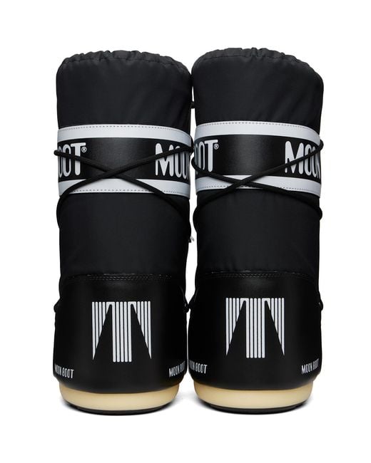 Moon Boot Black Icon Nylon Boots for men