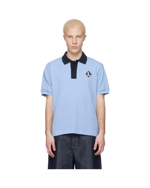 Lacoste Blue 'French Made' Classic Fit Badge Polo for men