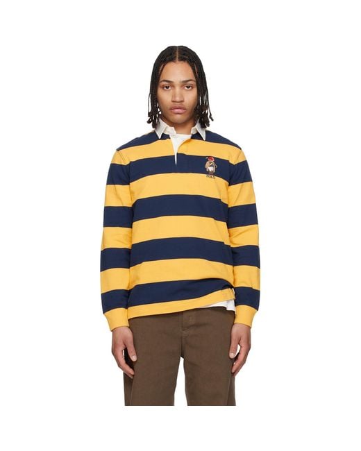 Polo Ralph Lauren Orange Classic Fit Polo Bear Rugby Polo for men