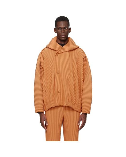 Homme Plissé Issey Miyake Brown Monthly Colors March Jacket for men
