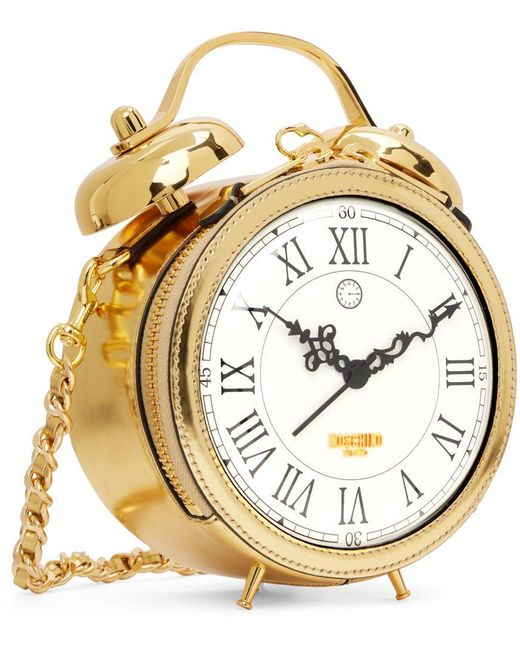 moschino A1606 Fantasy Print Gold Alarm Clock Bag