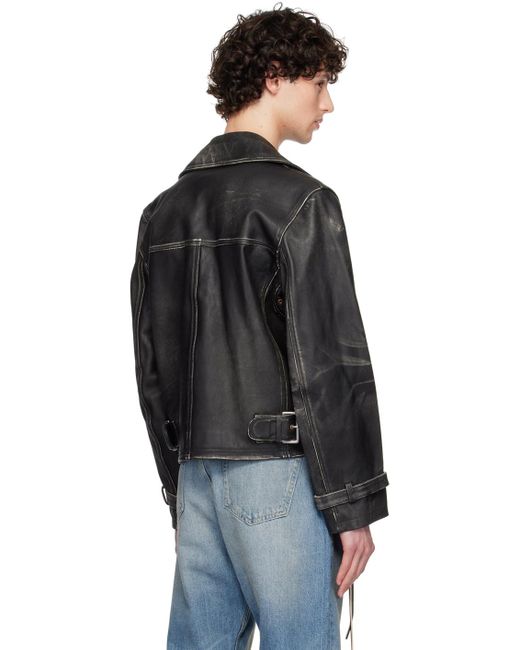 Eytys Black Achilles Leather Jacket for men