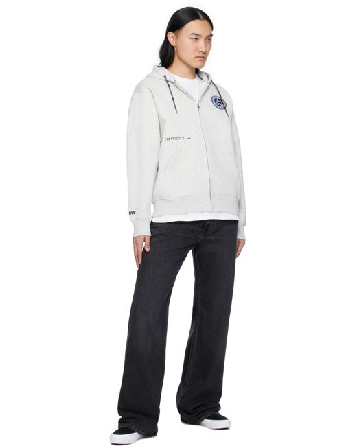 Pull À Capuche Injection Gris À Logos Aape By A Bathing Ape pour homme en coloris White