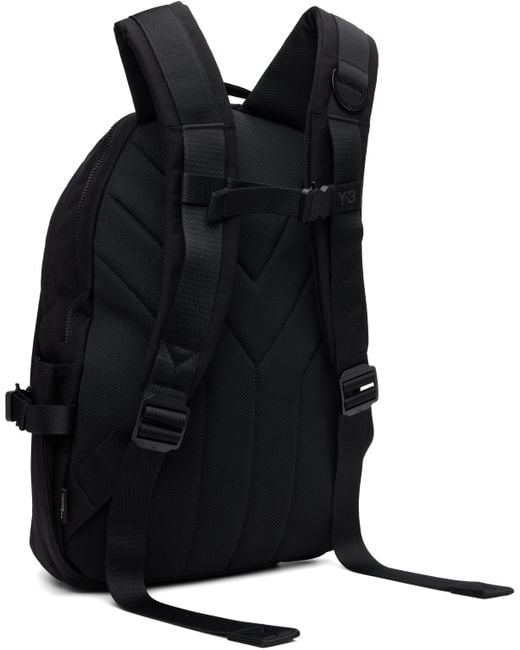 Y-3 Black Staple Backpack for men