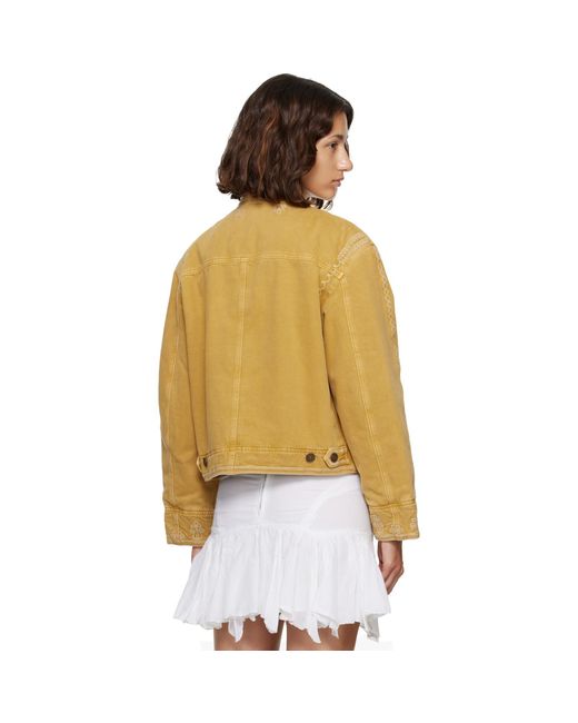 Isabel Marant Yellow Emalia Denim Jacket