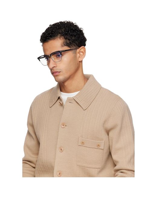 Tom Ford Black Square Glasses for men