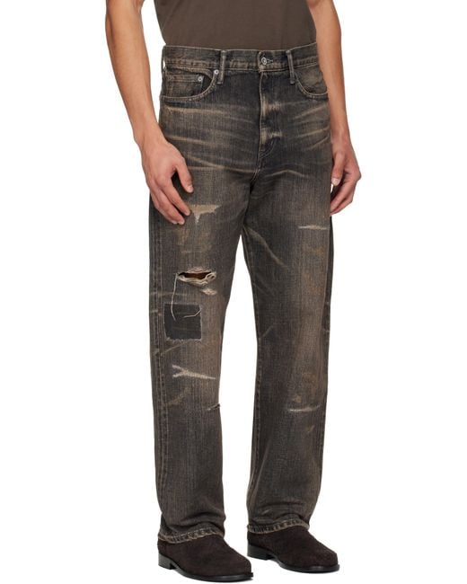 Neighborhood Black Denim Dp Basic Jeans for men