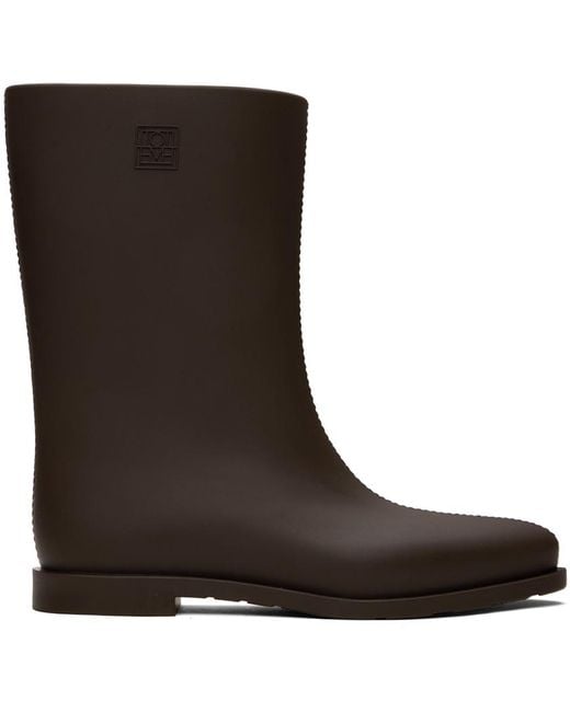 Totême  Toteme Brown 'the Rain Boot' Boots