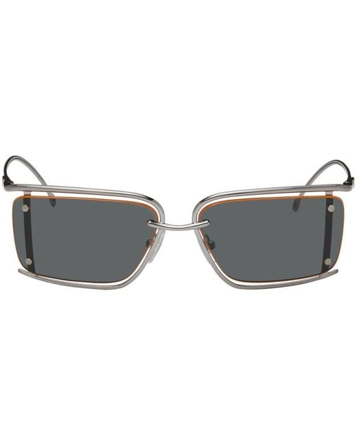 DIESEL Black Ssense Exclusive Gunmetal Sunglasses for men