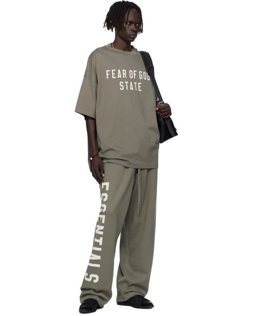 Fear Of God Green Lounge Fleece Sweatpants for men