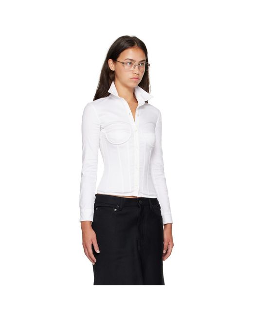 Balenciaga White Corseted Shirt