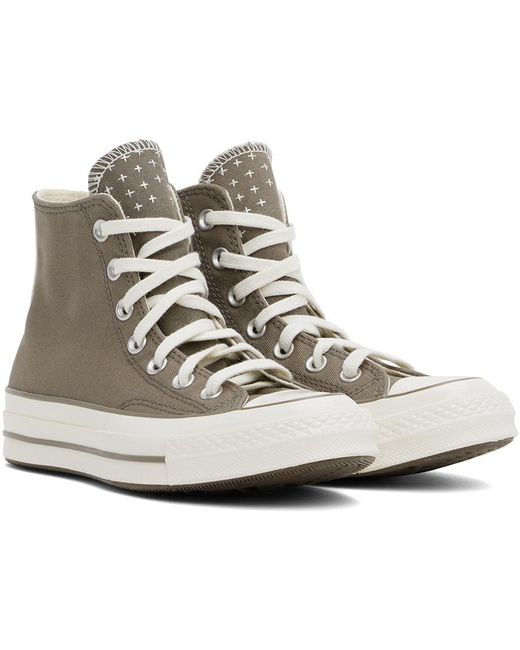Converse Black Taupe Chuck 70 Worn-In High Top Sneakers
