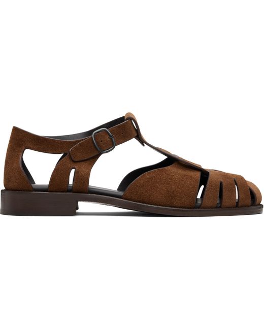 Hereu Black Pesca Suede Sandals for men