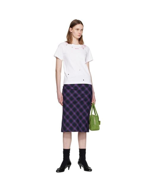 ShuShu/Tong Blue Trumpet Hem Midi Skirt