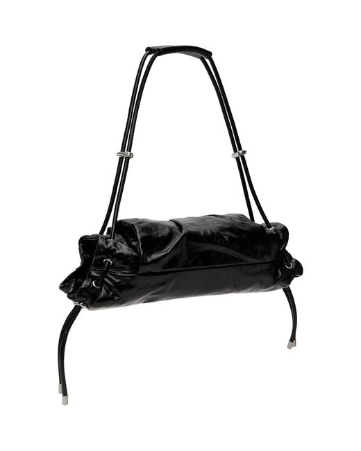 DIESEL Black Scrunch-D-Small Shoulder Bag
