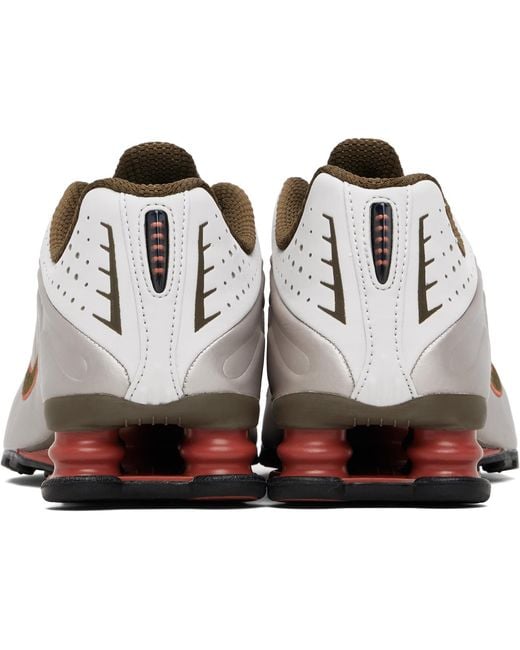 Nike Black Taupe & Shox R4 Sneakers for men