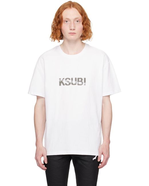 T-shirt surdimensionné blanc Ksubi pour homme en coloris White