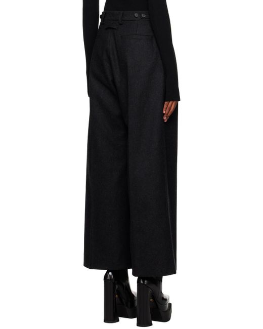 Jean Paul Gaultier Black Gray Pleated Trousers