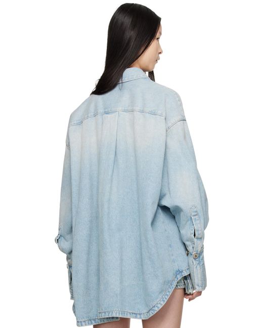 The Attico Blue Oversized Denim Shirt