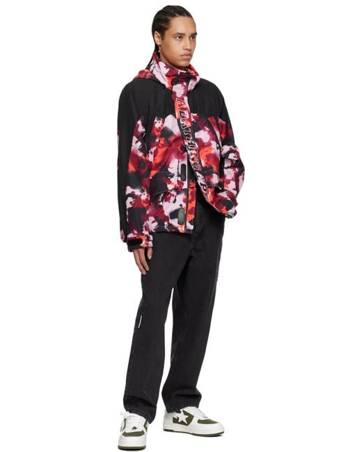 Blouson De Planche À Neige Noir Et Rouge À Motif Camouflage Map A Bathing Ape pour homme en coloris Red