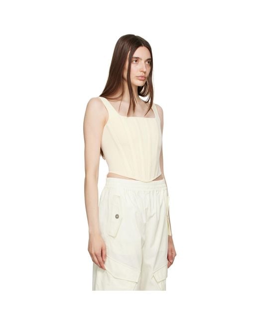 Dion Lee Natural Beige Pointelle Tank Top